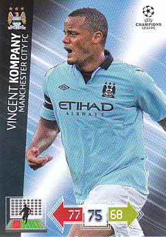 Vincent Kompany Manchester City 2012/13 Panini Adrenalyn XL CL #124